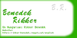 benedek rikker business card